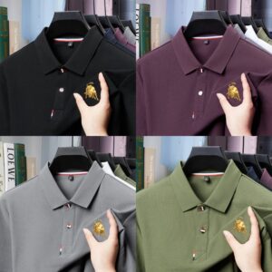 men's summer fashionable luxury short sleeved polo T- shirt