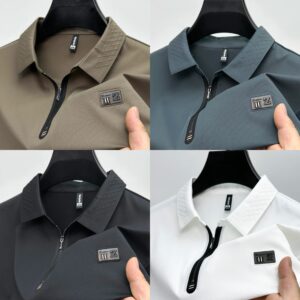 High quality ice silk short sleeve men's POLO T-shirt